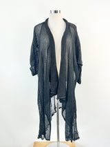 Willow Black Loose Knit Cardigan - AU10/12