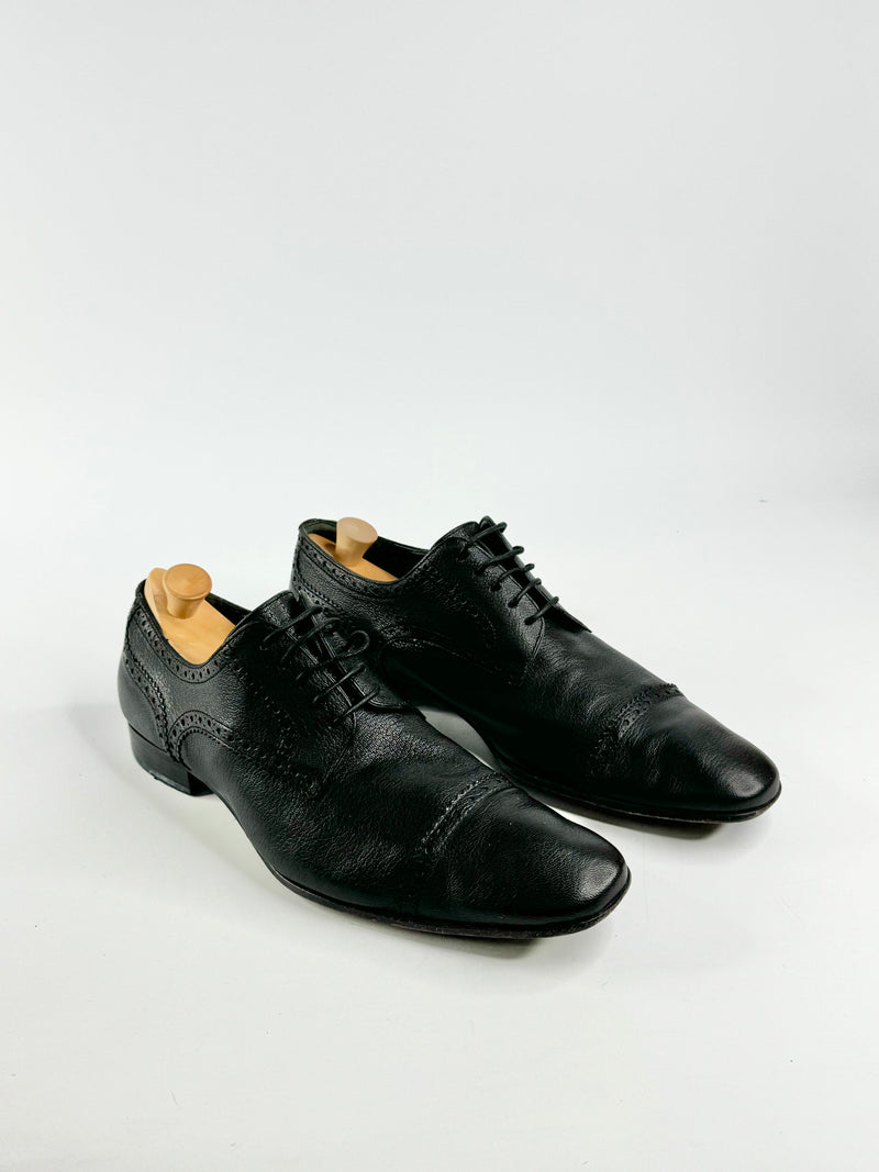 Bally Black Grained Brogues - EU44