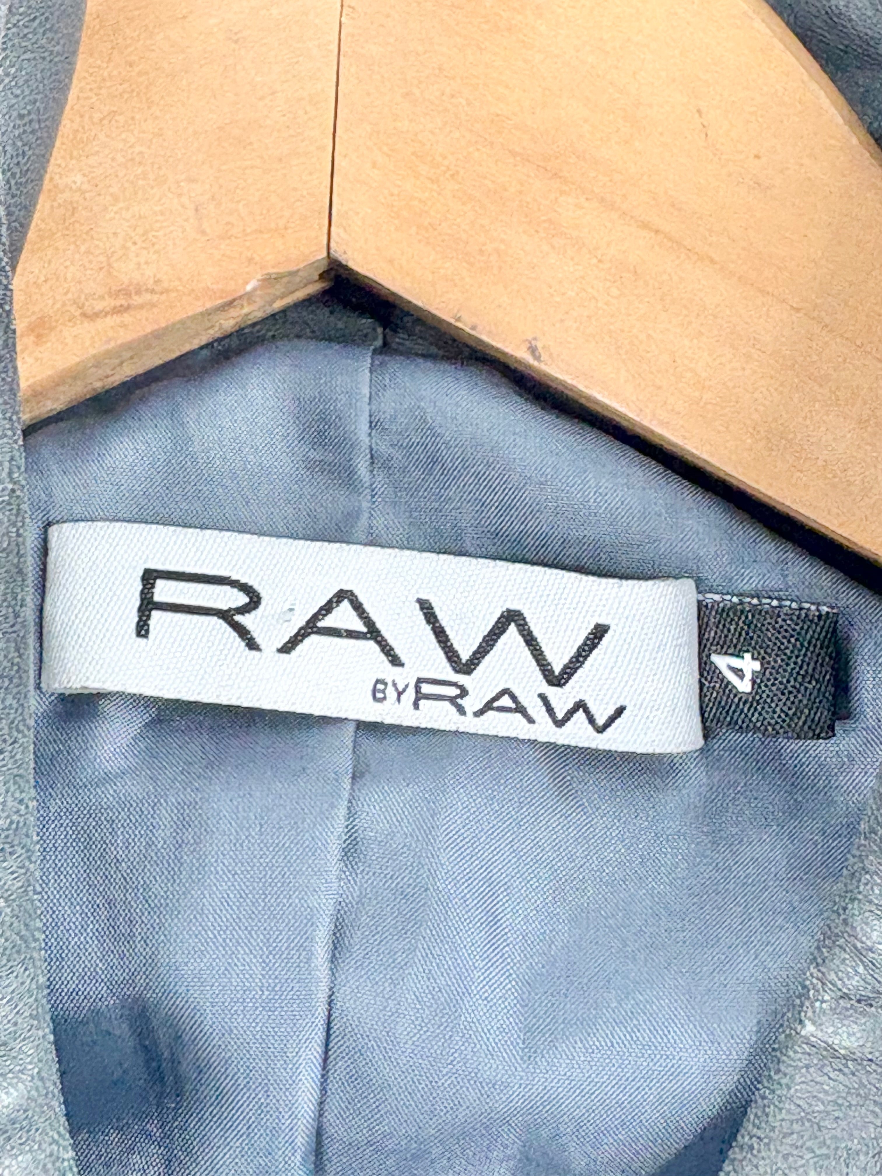 Raw by Raw Slate Leather 'Sandy' Biker Jacket - AU14