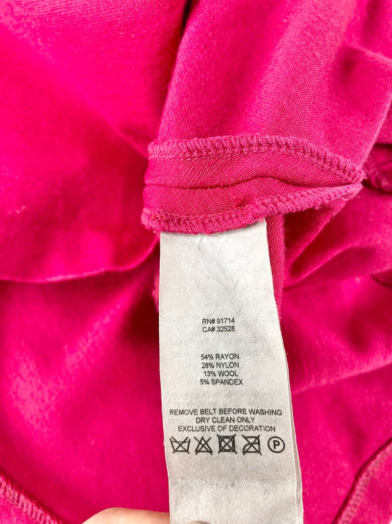 Armani Exchange Hot Pink Wool Blend Skater Dress - AU12