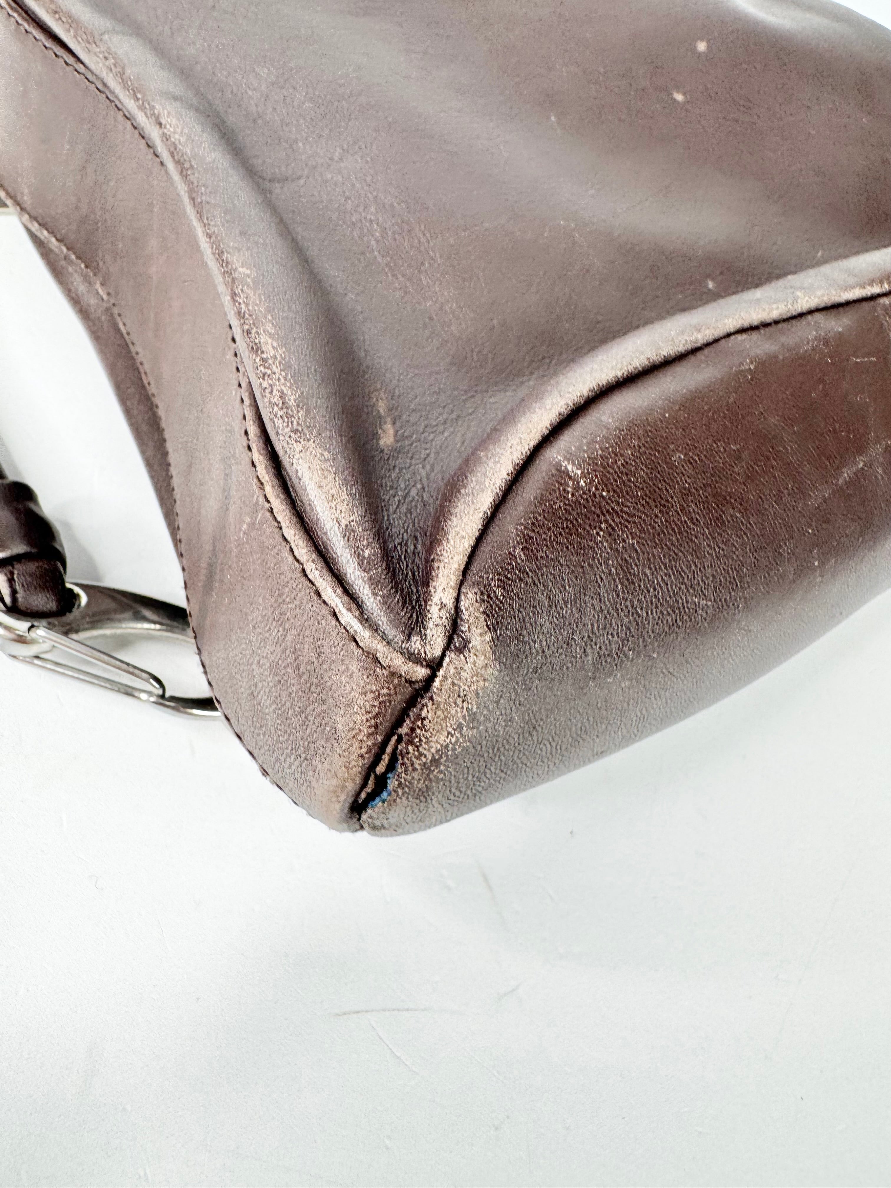 MFW 'Donhil' Convertible Brown Leather Saddle Bag