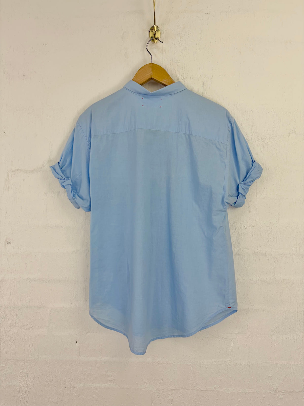 Xirena Sky Blue 'Channing' Short Sleeve Shirt - AU8/10