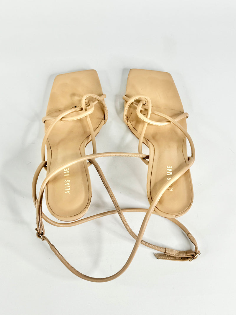 Alias Mae Square Tipped Beige Sandals - EU41