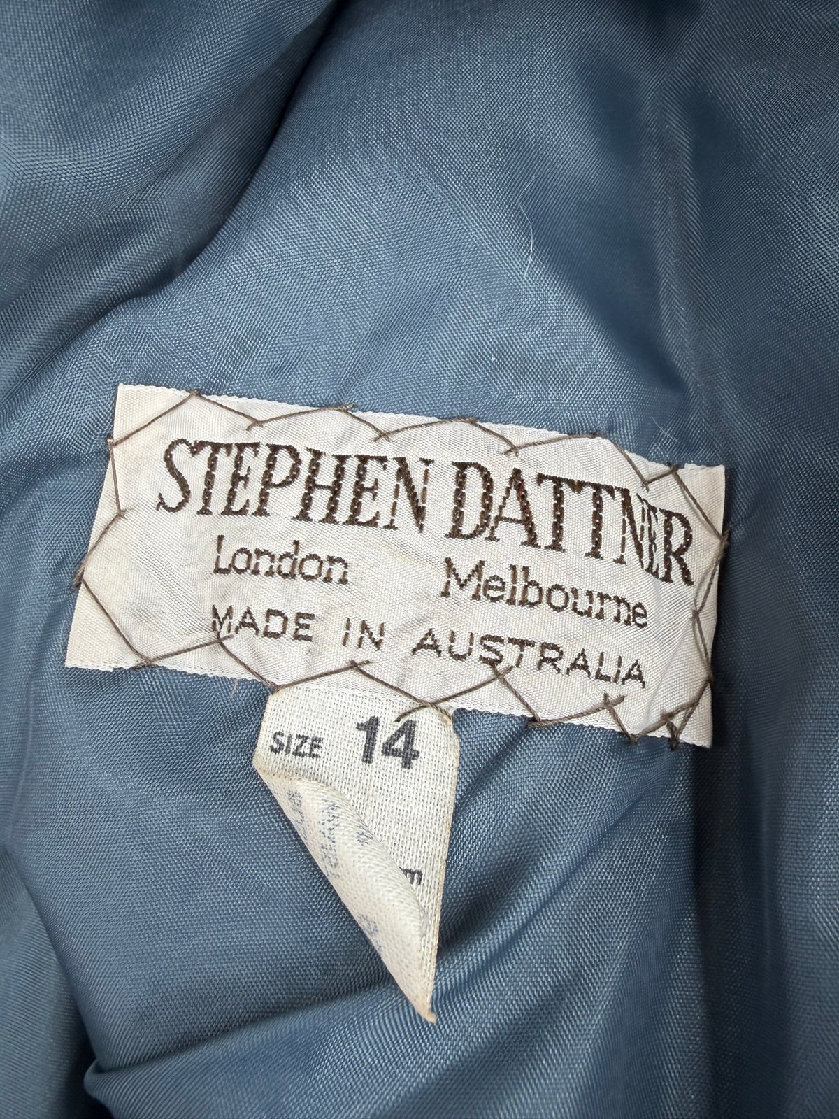 Stephen Dattner White & Grey Striped Fur Jacket - AU14