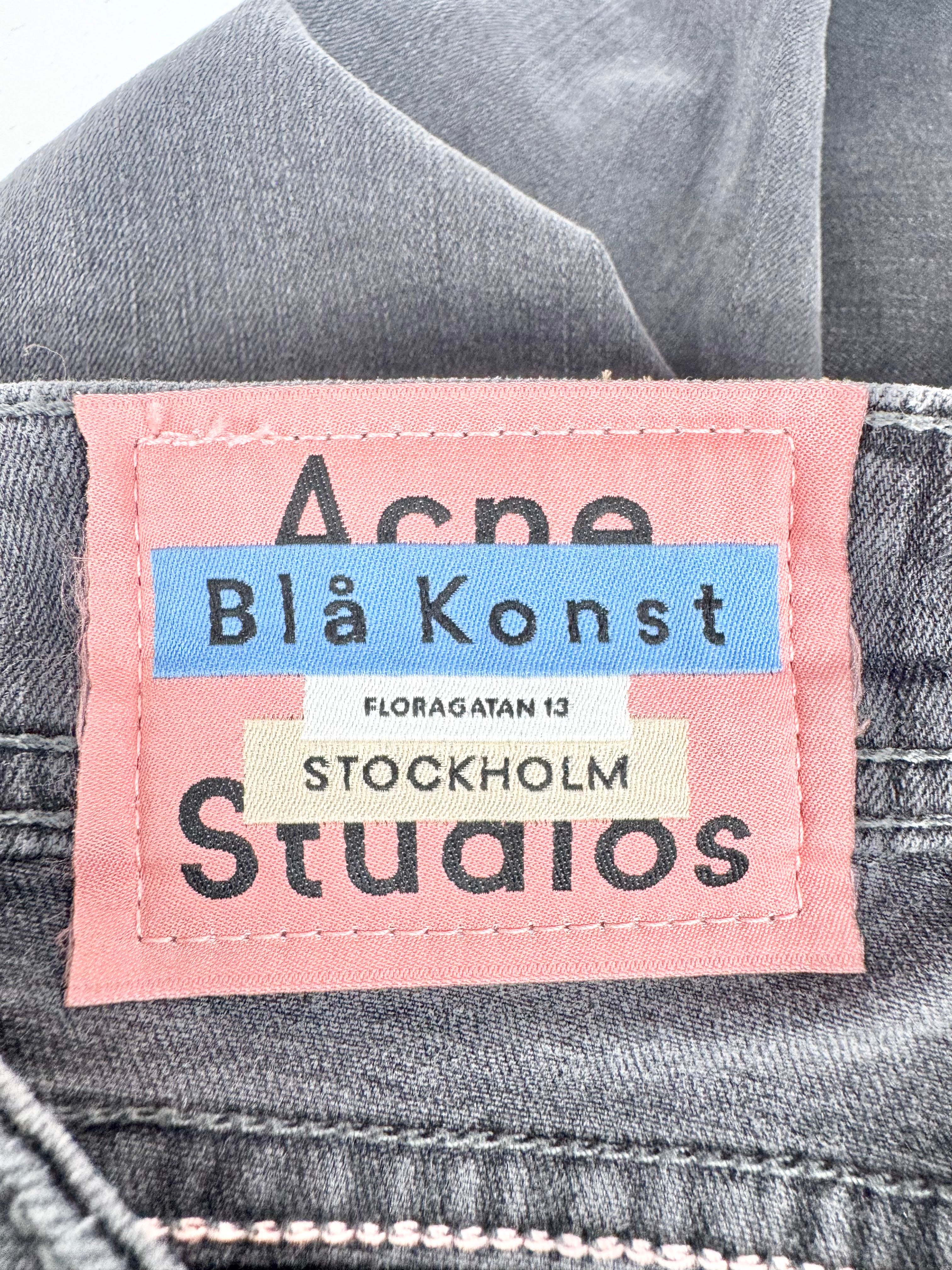 Acne Studio Blå Konst 'Climb' Black Patchwork Jeans - AU8/10