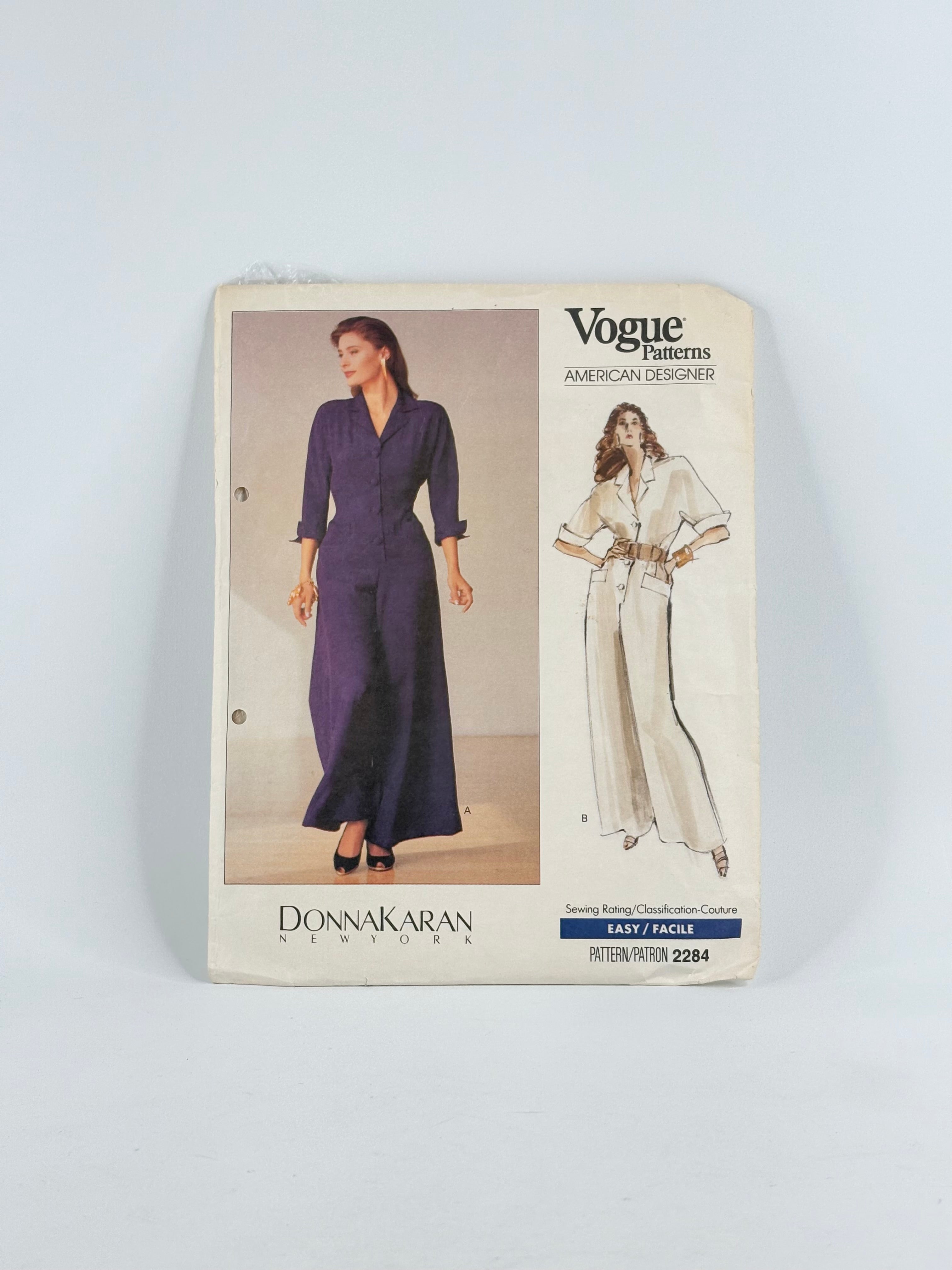 Vogue American Designer Donna Karan NY Jumpsuit: No. 2284 - Size 8