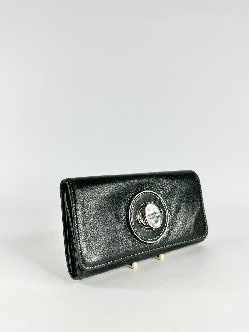 Oroton Black & White Stitch Purse