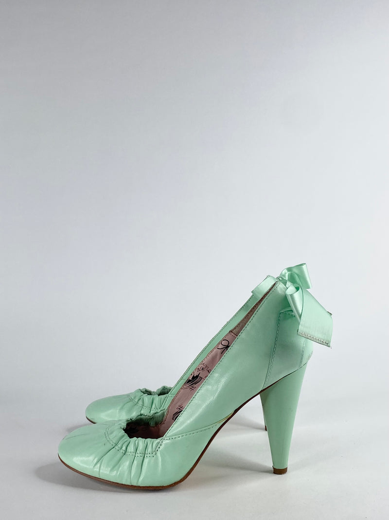 Fornarina Mint Green Ribbon Stilettos - EU36