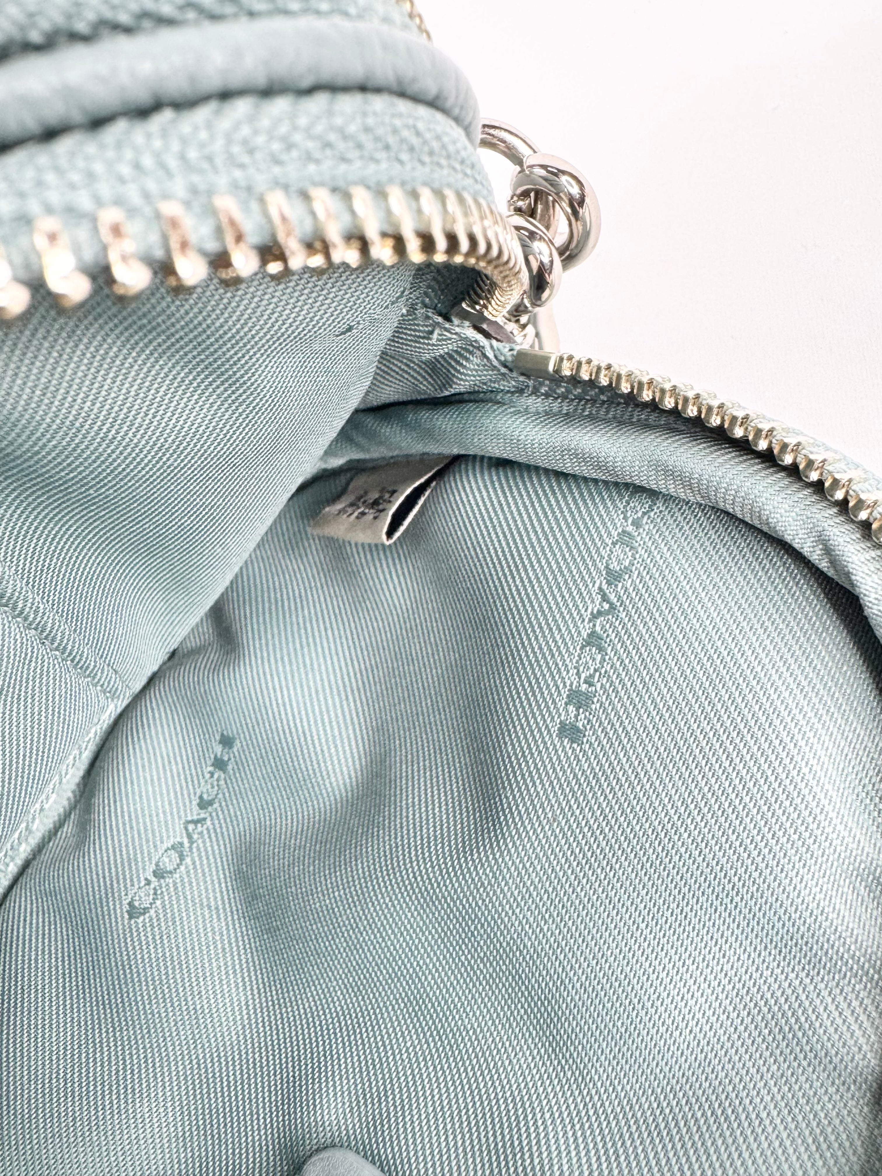 Coach 'Sadie' Blue Pebbled Leather Crossbody Clutch