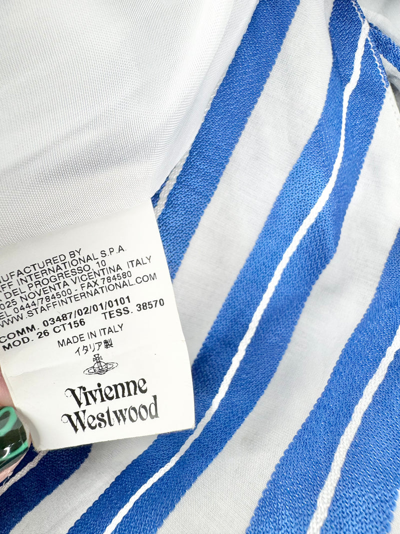 Vivienne Westwood Red Label Blue & White Striped Dress - AU10