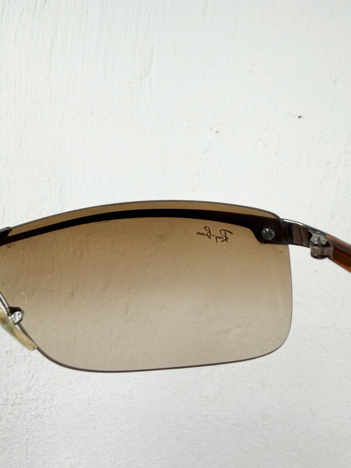 Ray-Ban 3308 Discontinued Rimless Shield Gradient Sunglasses