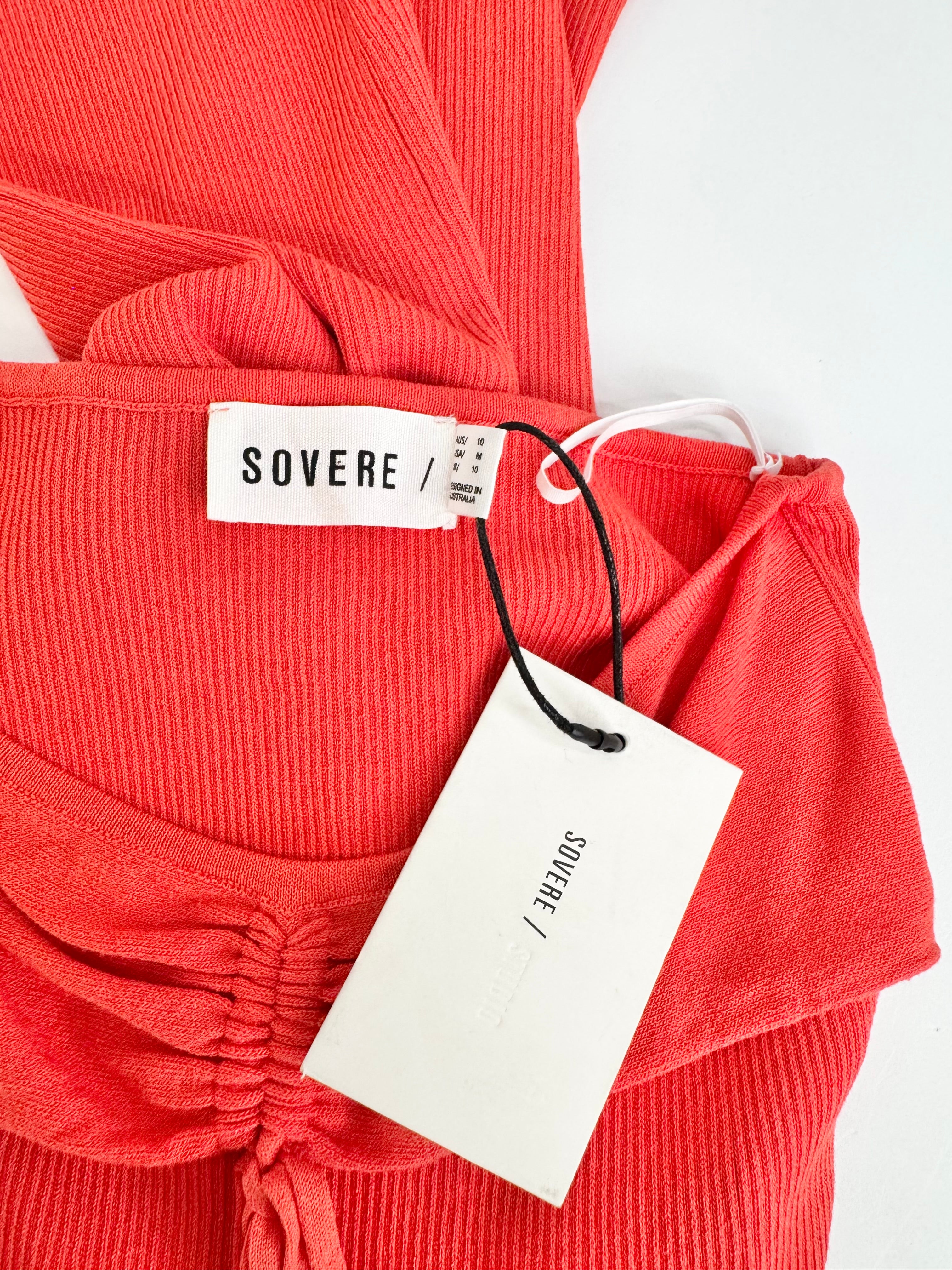 Sovere 'Allure Solar Red' Knitted Skirt - AU10