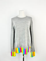 Comme des Garçons Grey Fluro Trim Top - M