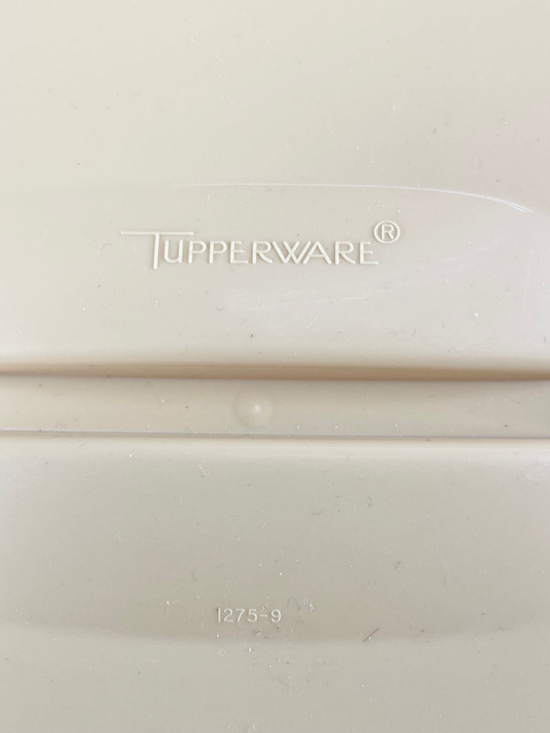 Vintage 80s Tupperware Harvest Gold Oval Microwave Steamer