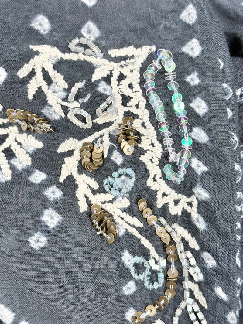 All Saints Spitalfields Black & Grey Jewel-Embellished 'Narnia' Dress - AU8