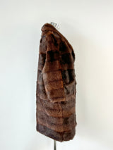 Vintage 70s Brown Marmot Fur Cut - AU10/12