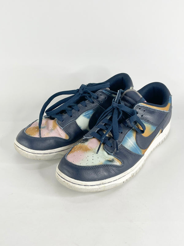 Nike Dunk Low Navy Graffiti-Print Sneakers - EU44