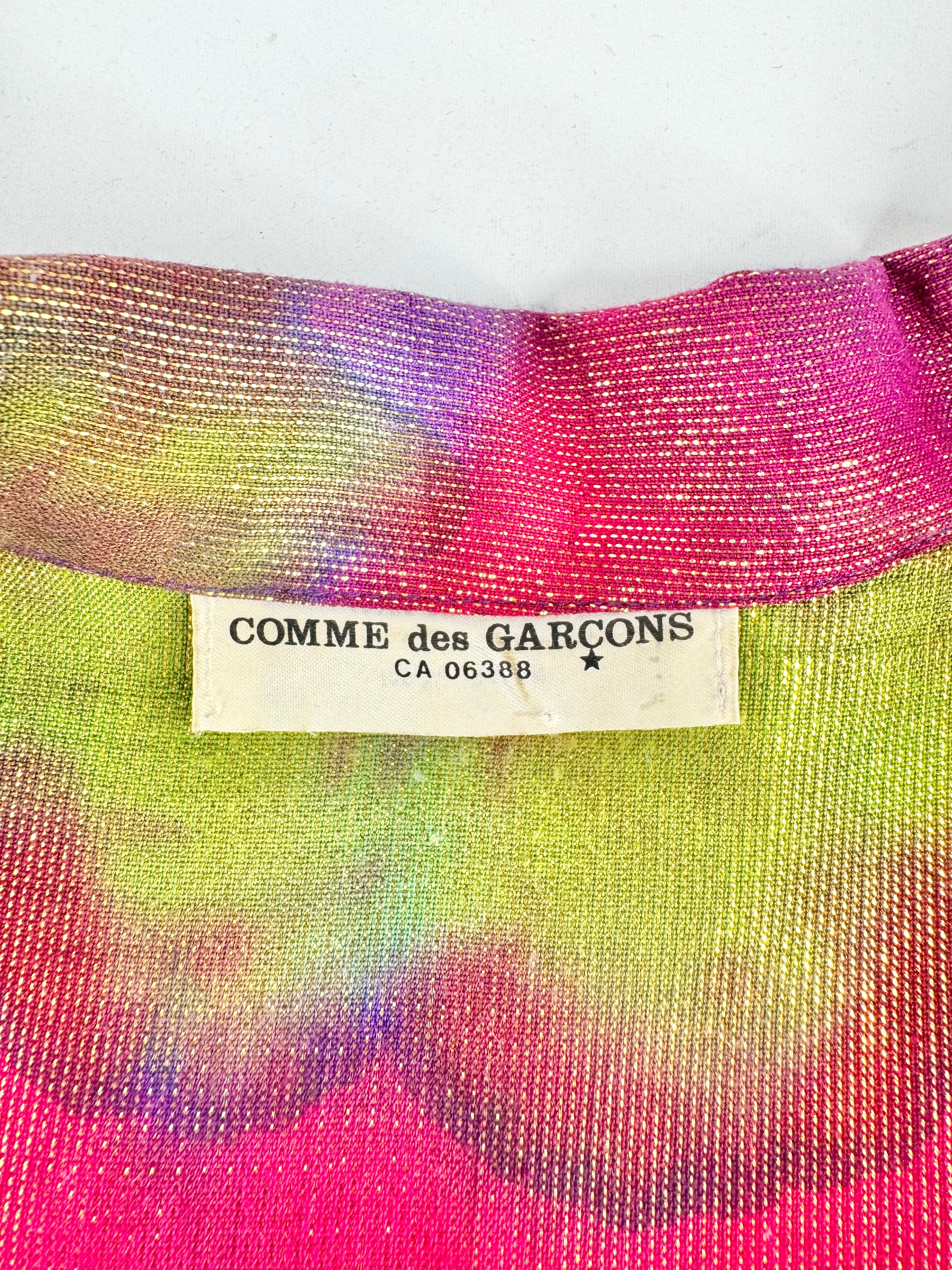 Comme des Garçons Pink Green Purple & Metallic Gold Shirt - AU10/12