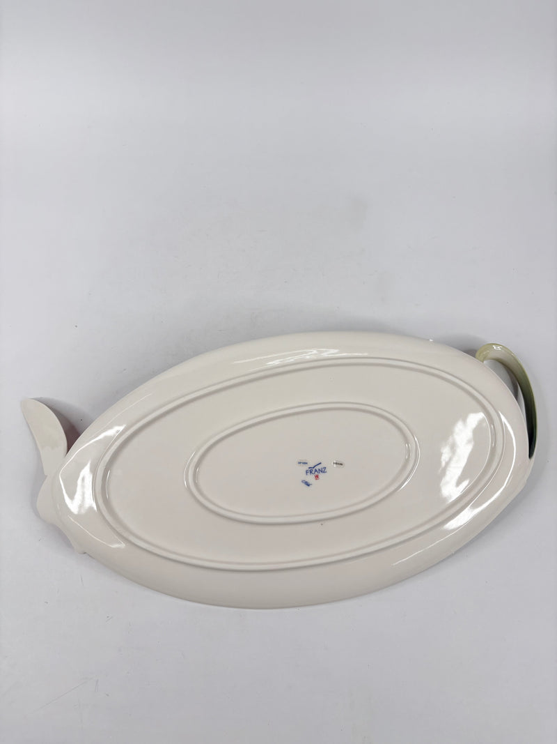 Franz Collection Papillon Handle Porcelain Tray