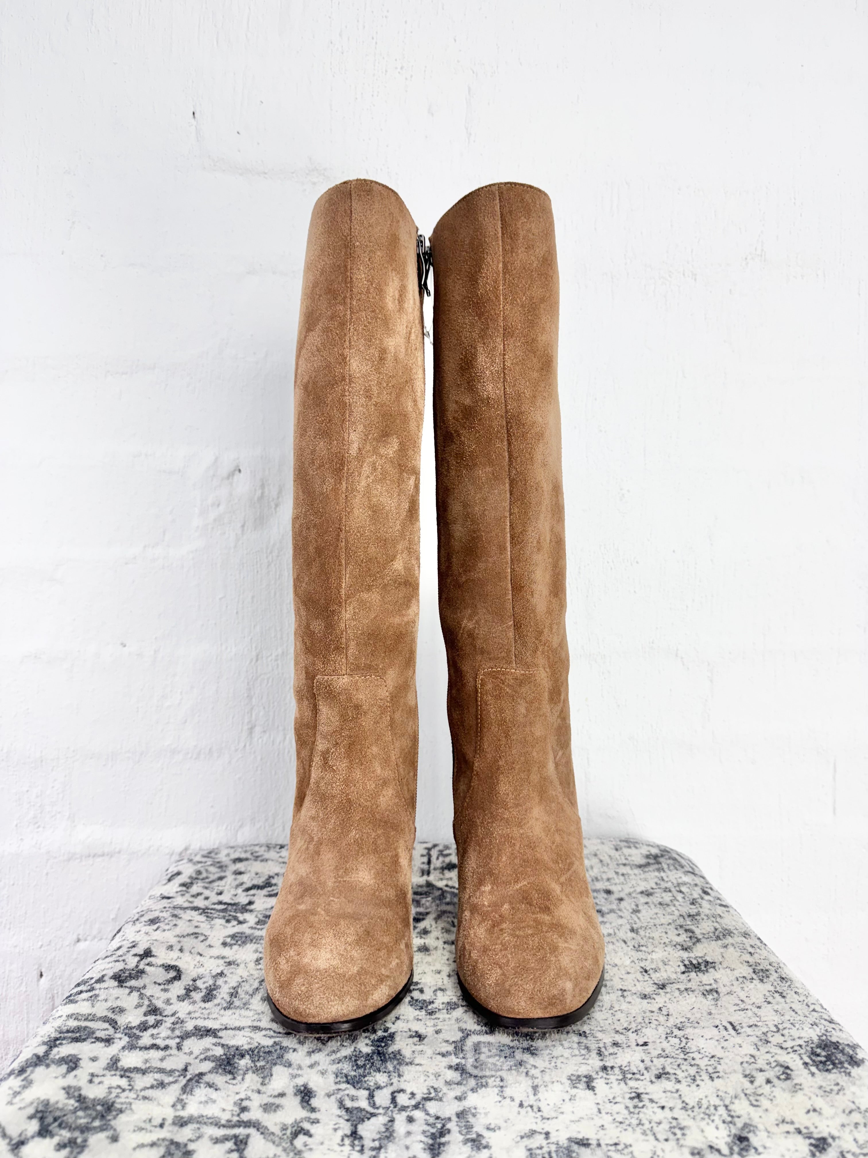 Mister Zimi Tan Seude Long Heeled Boot - EU39