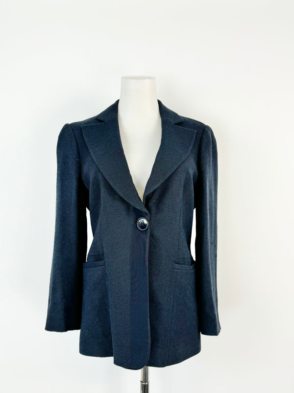 Vintage Emporio Armani Navy Blue Casual Blazer - AU10