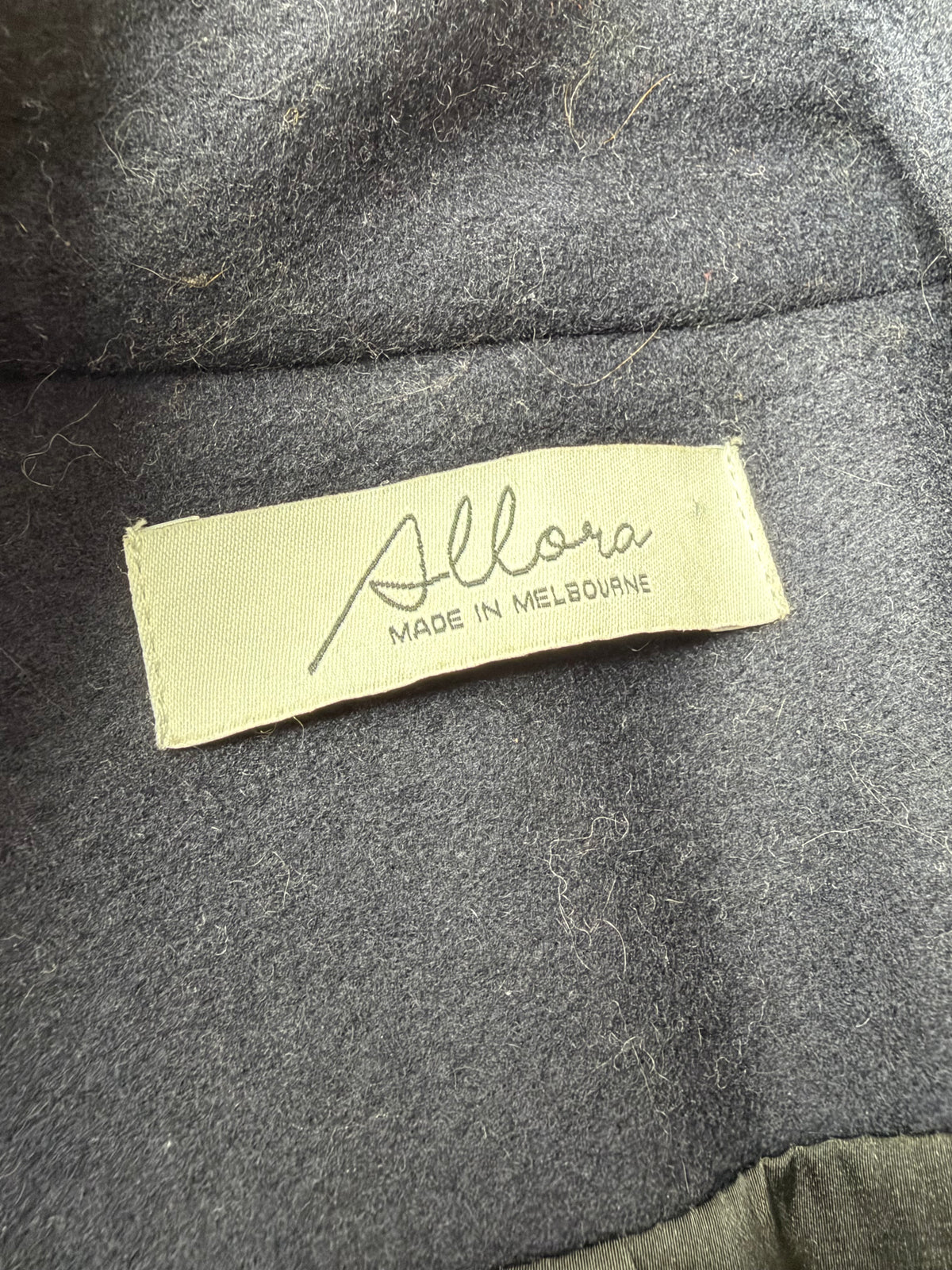 Allora Deep Blue Wool & Cashmere Blend Trench Coat - AU12