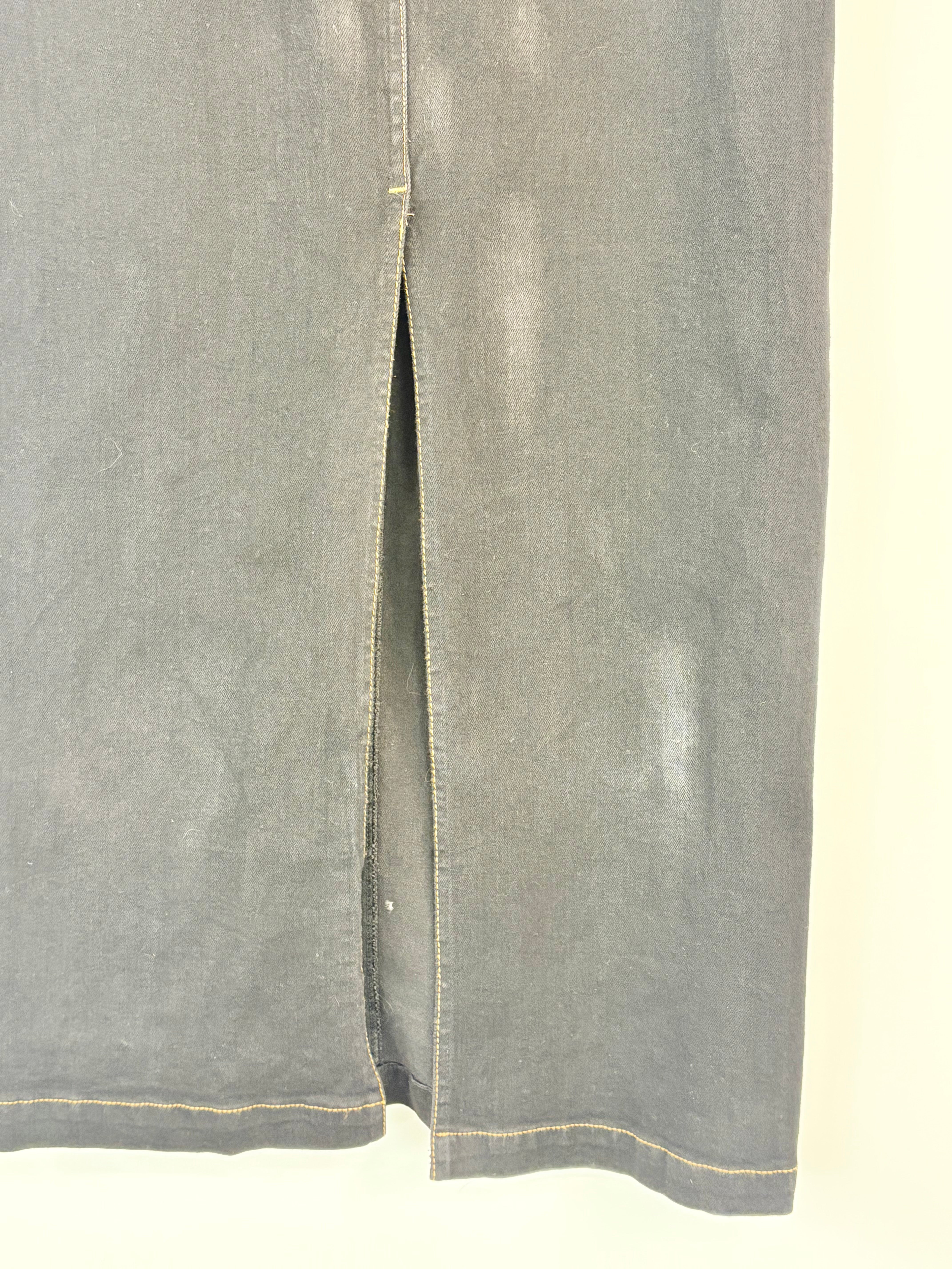 Sabina Musayev Black Denim Skirt - AU6/8