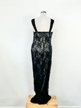 Gerry Shaw Black Lace Formal Dress - AU14