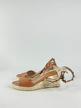 Bianca Buccheri Burnt Caramel Studded Espadrilles - EU38