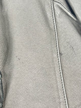 Sass the Label Fringed Black Leather Jacket - AU12