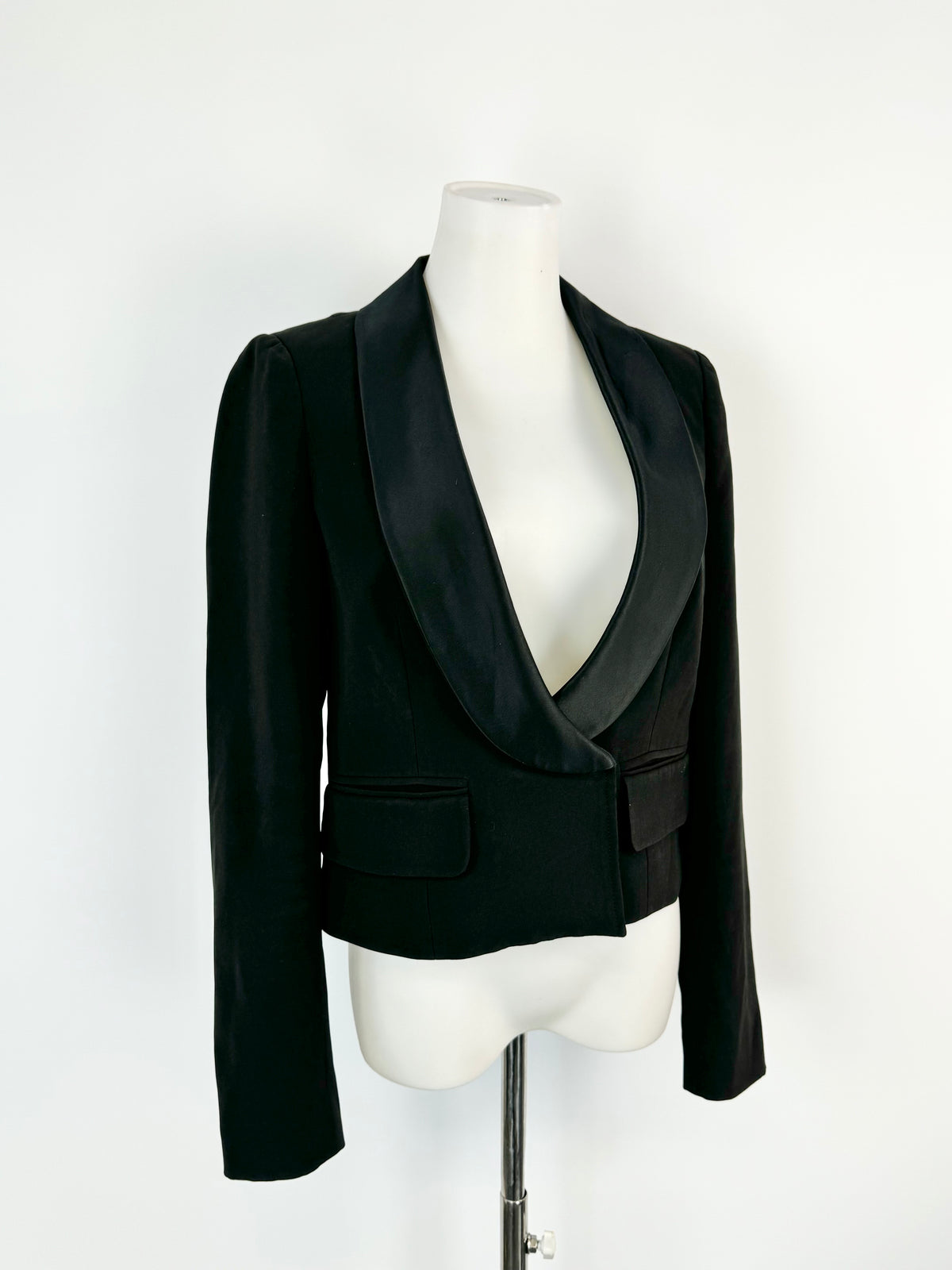 See By Chloe Cropped Black Blazer - AU10