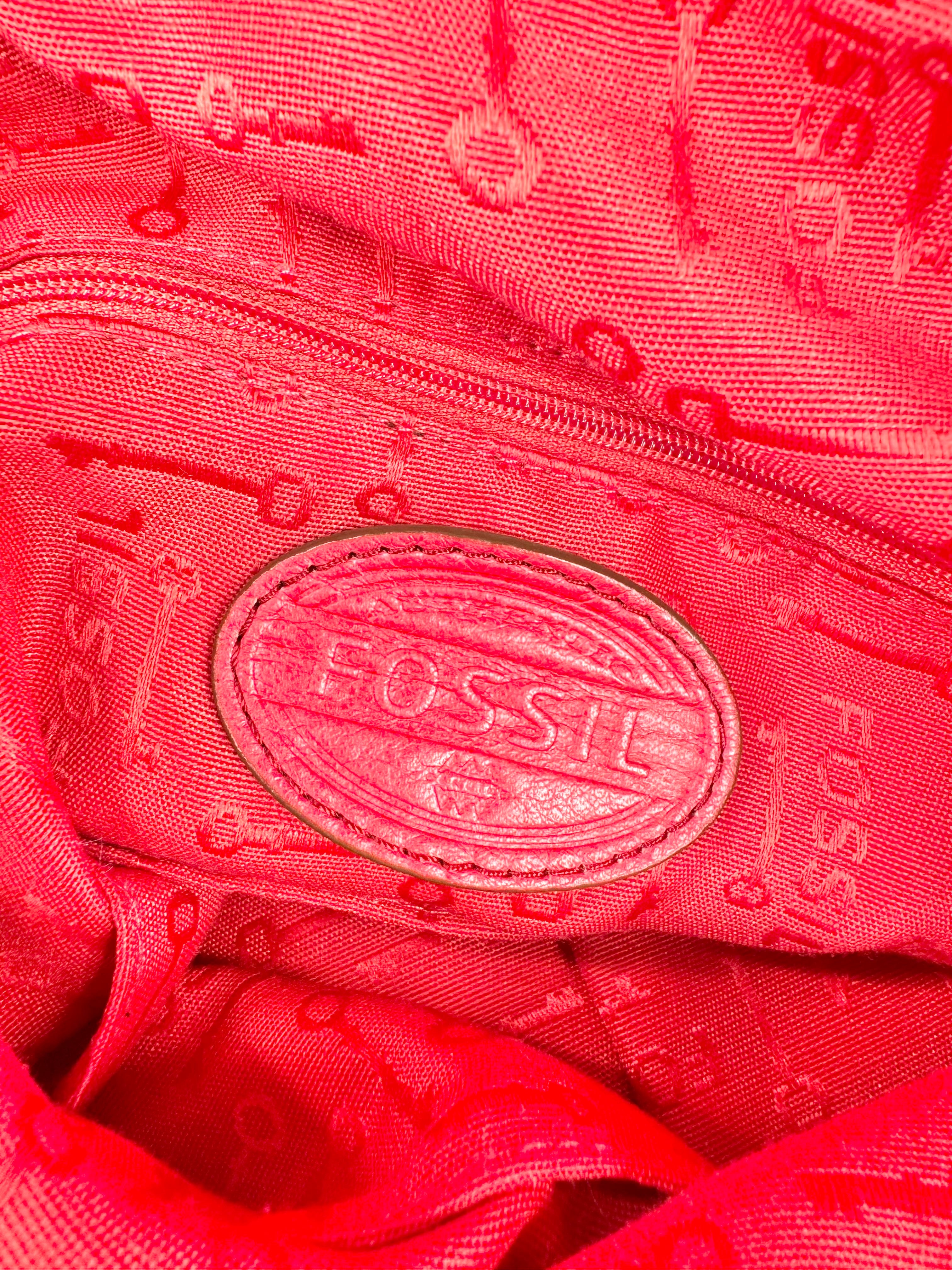 Fossil Deep Sea Coral Red Shoulder Bag