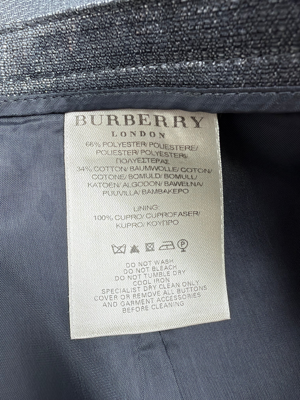Burberry London Pewter Metallic Skirt - AU12