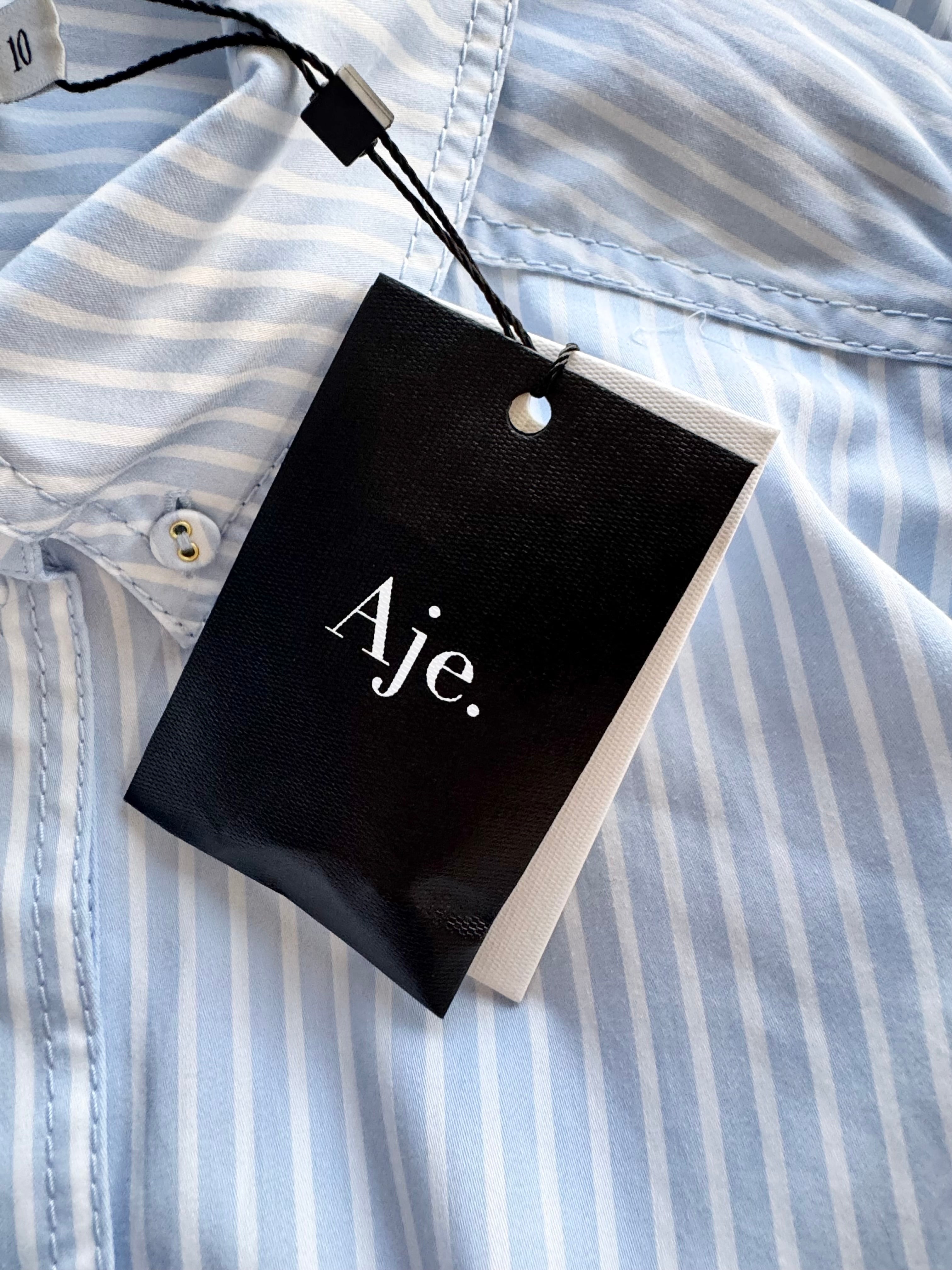 Aje Muted Sky 'Harling Logo' Midi Dress NWT - AU10