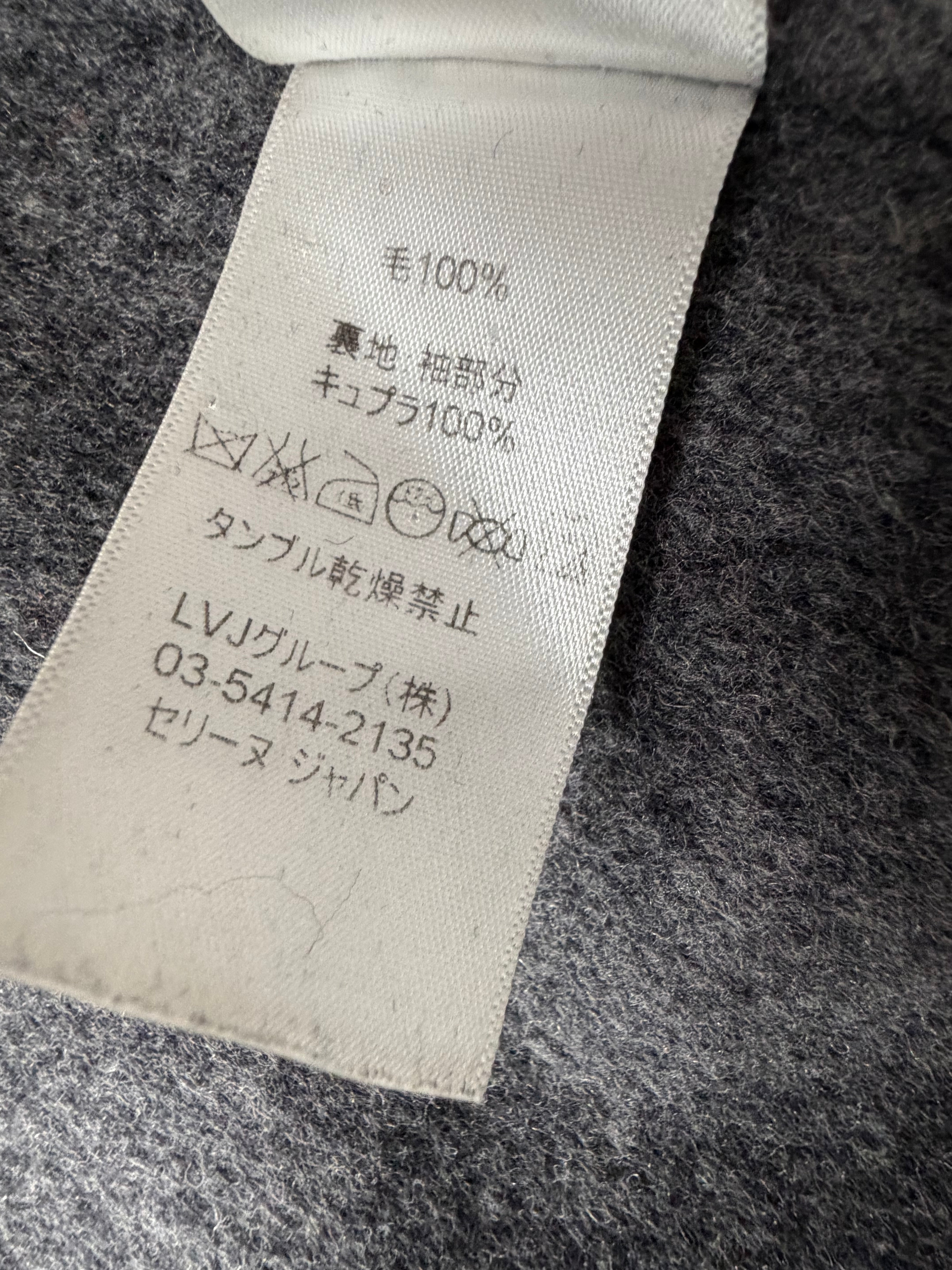 Céline Grey Double-Face Phoebe Philo Era Wool Coat - AU12/14