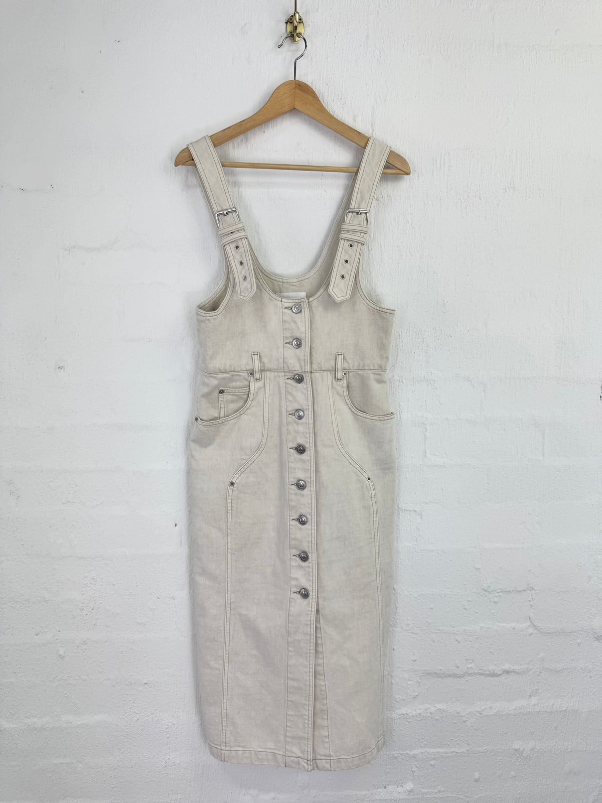 Isabel Marant Étoile Cream 'Filipine' Denim Dress - AU10