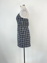 Mossman Blue & White Knit 'Timeless' Mini Dress - AU14