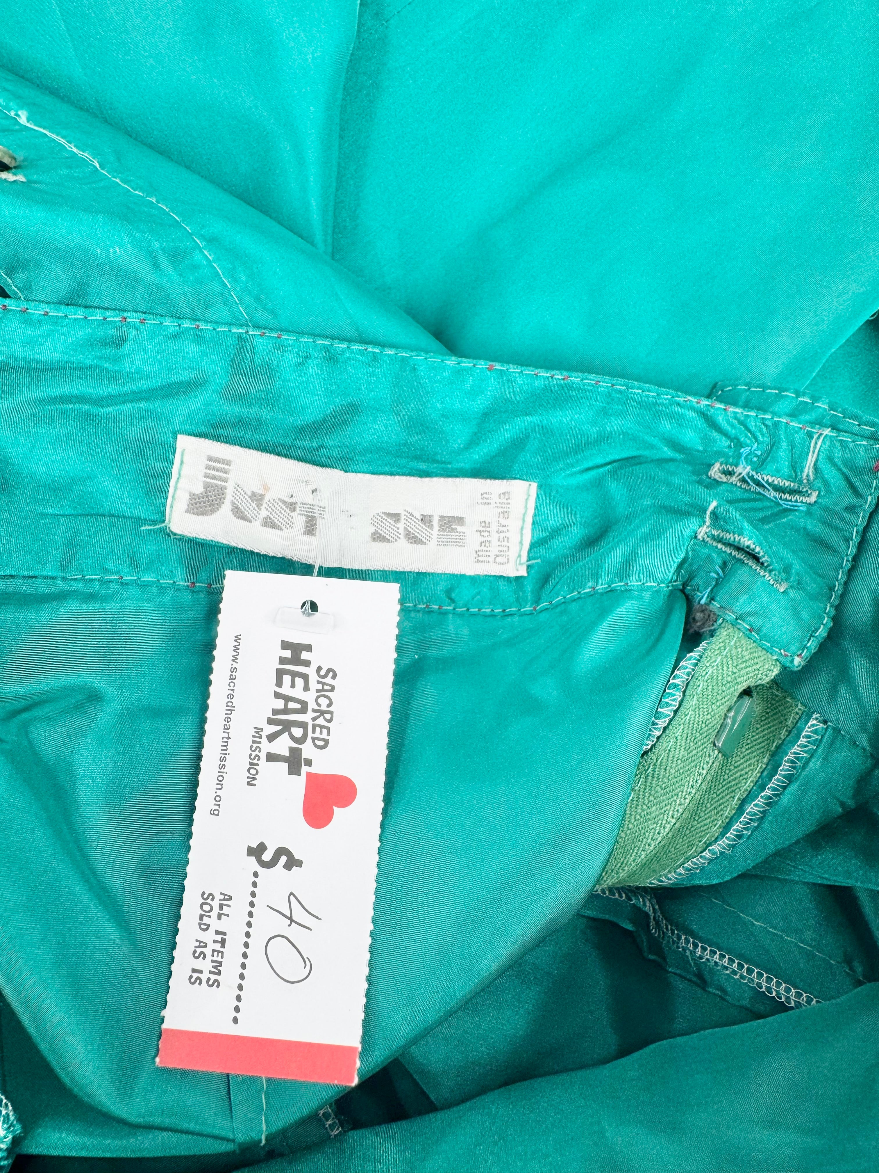 Vintage Just Sue Emerald Green Wide Leg Pants - AU6/8