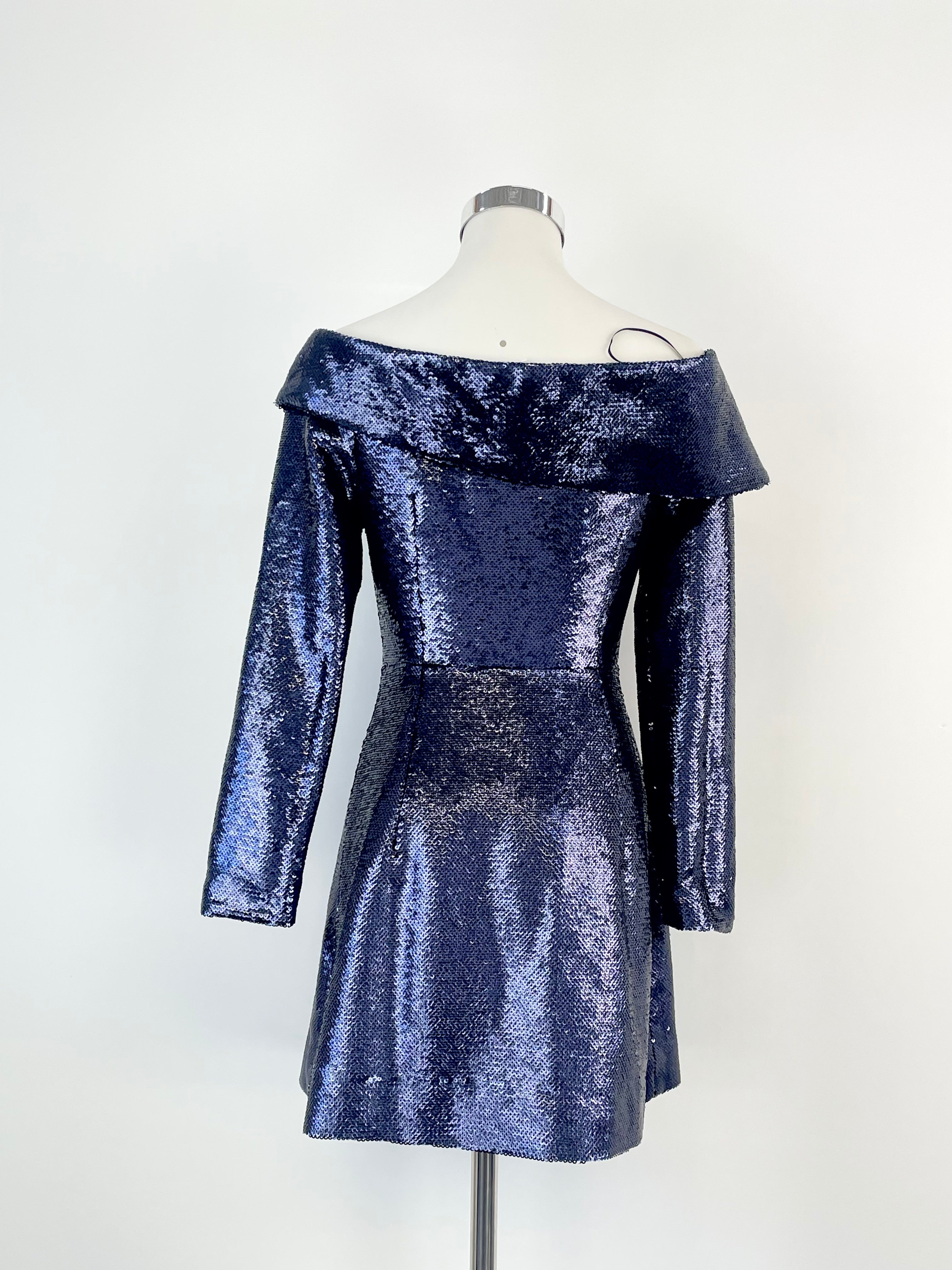 Misha Collection Violet Sequined Coat - AU8