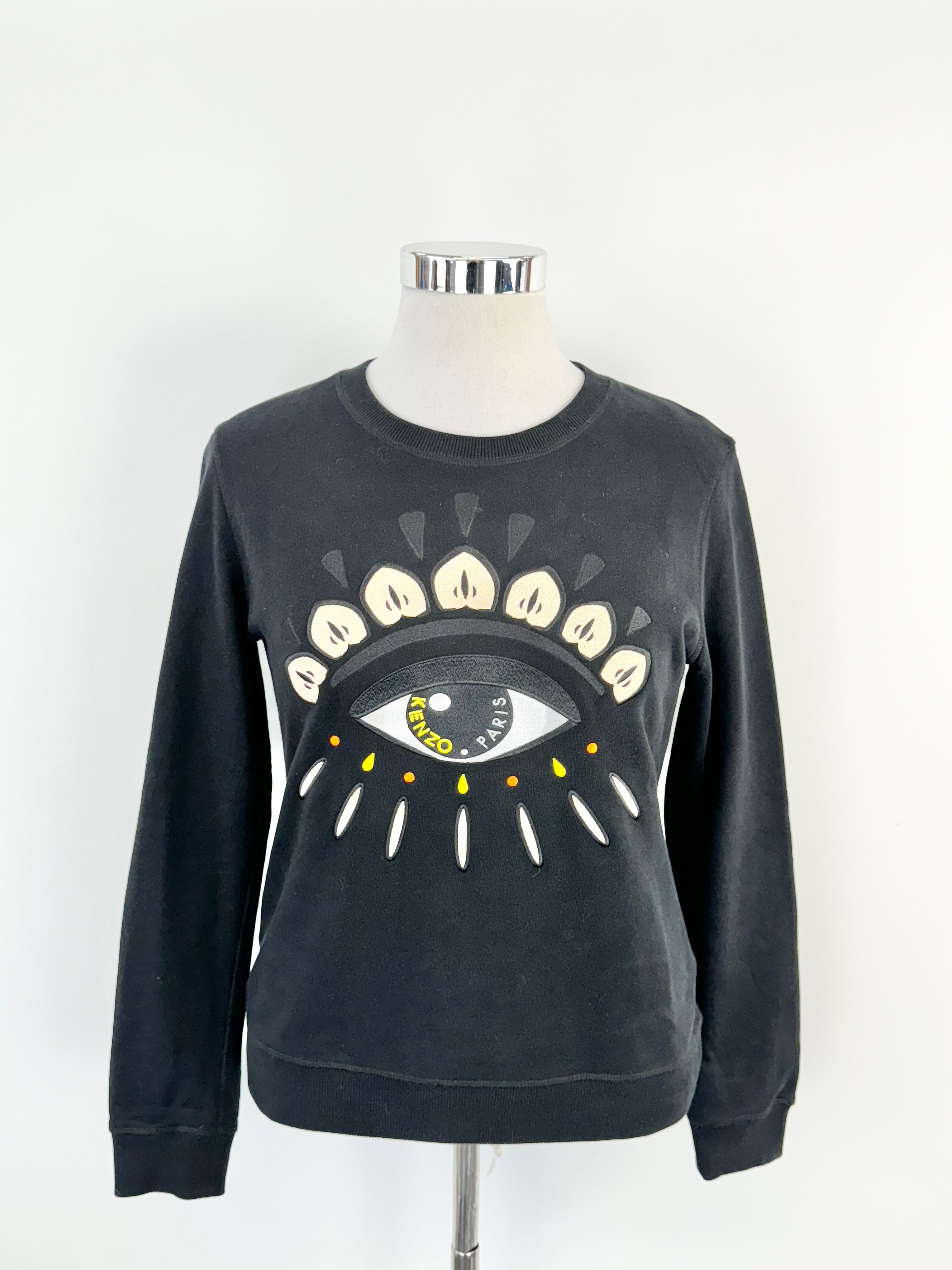Kenzo Paris Black Classic Eye Sweatshirt - AU12