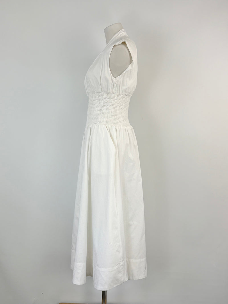 By Anthropologie White Tunic-Style Zip Up Dress - AU6/8