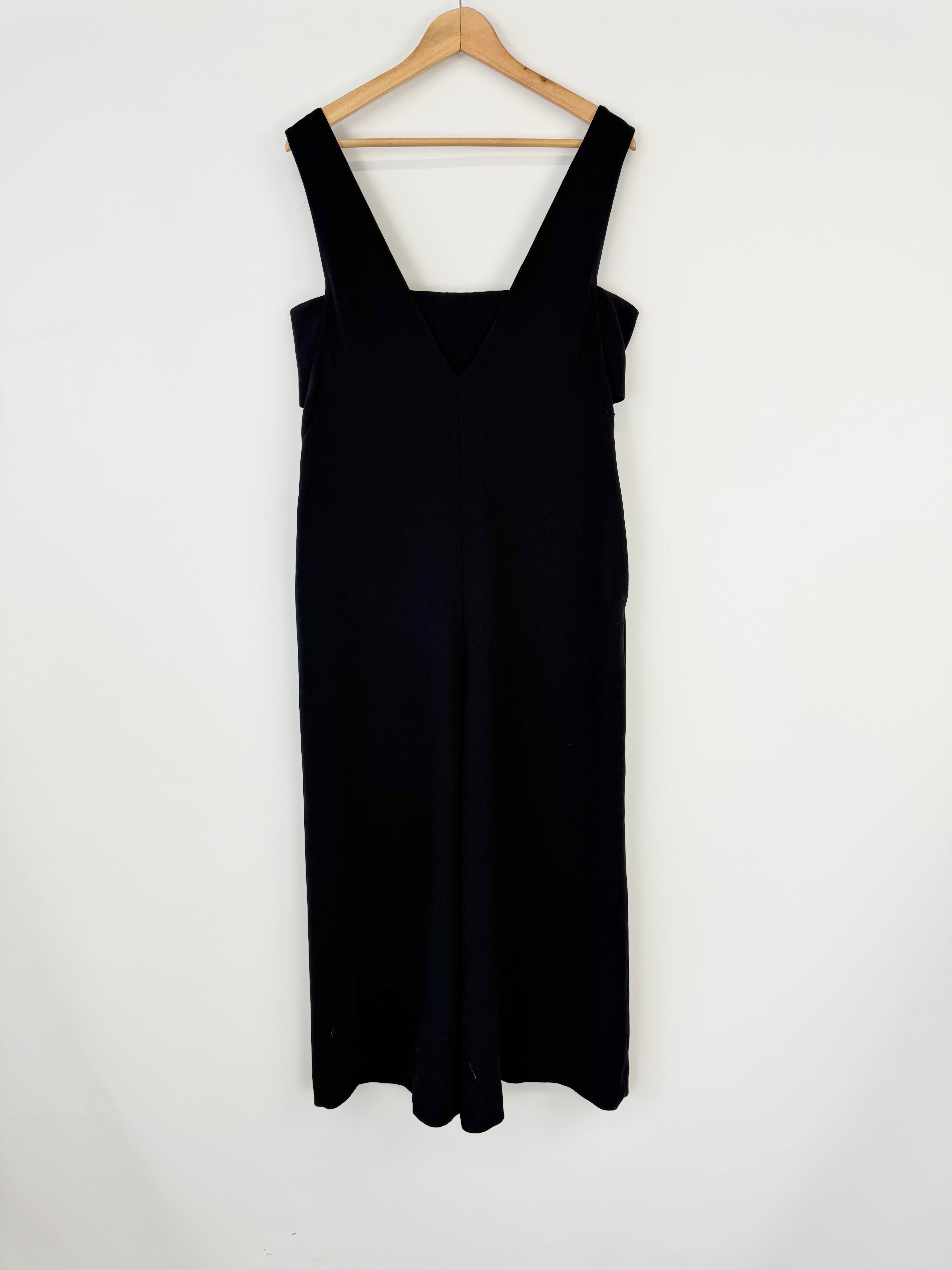Veronika Maine Black Wide Leg Sleeveless Jumpsuit - AU10
