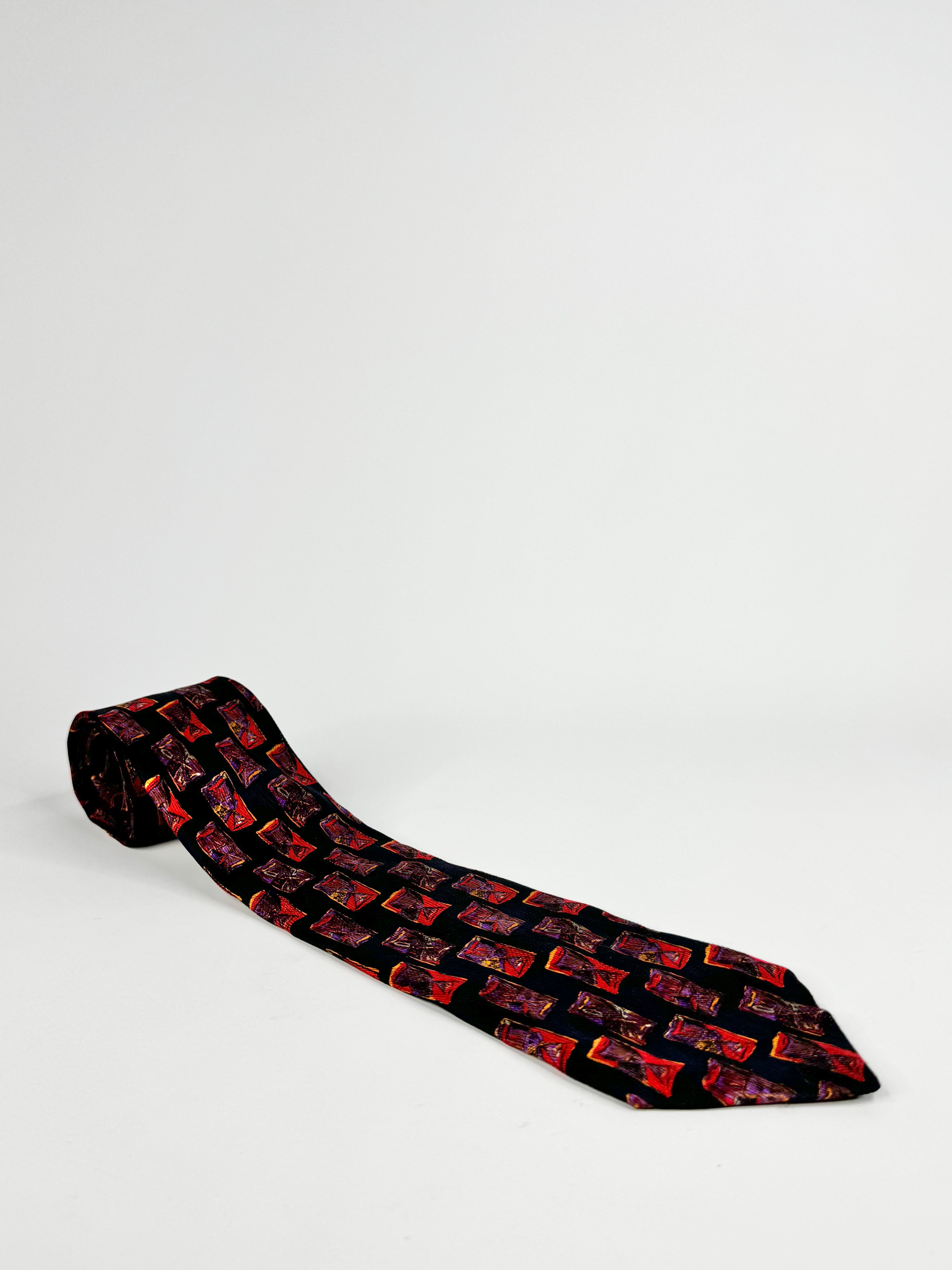 Vintage 90s Ermenegildo Zegna Chalice Patterned Tie