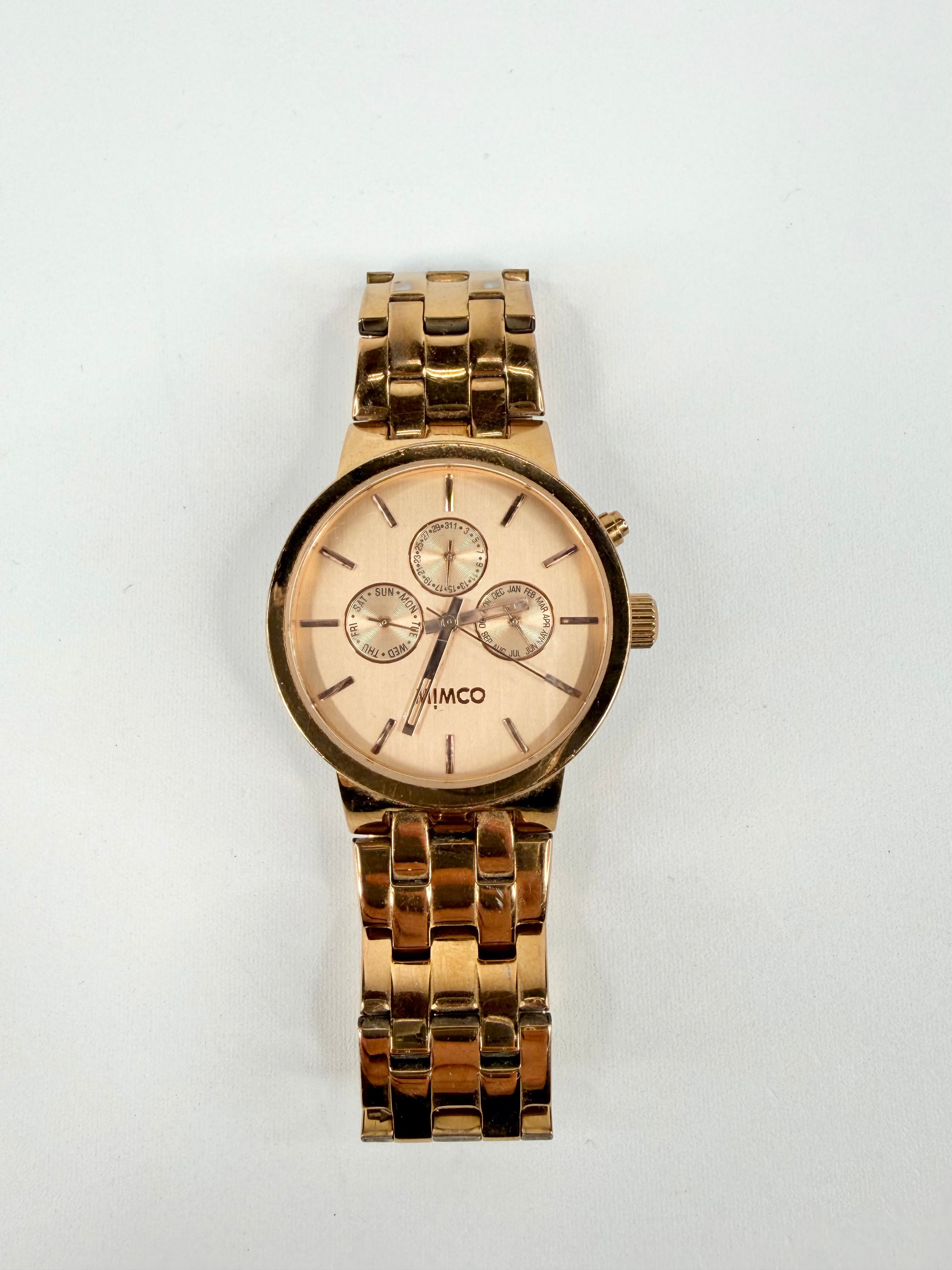 Mimco Rose Gold Japanese Movement Watch