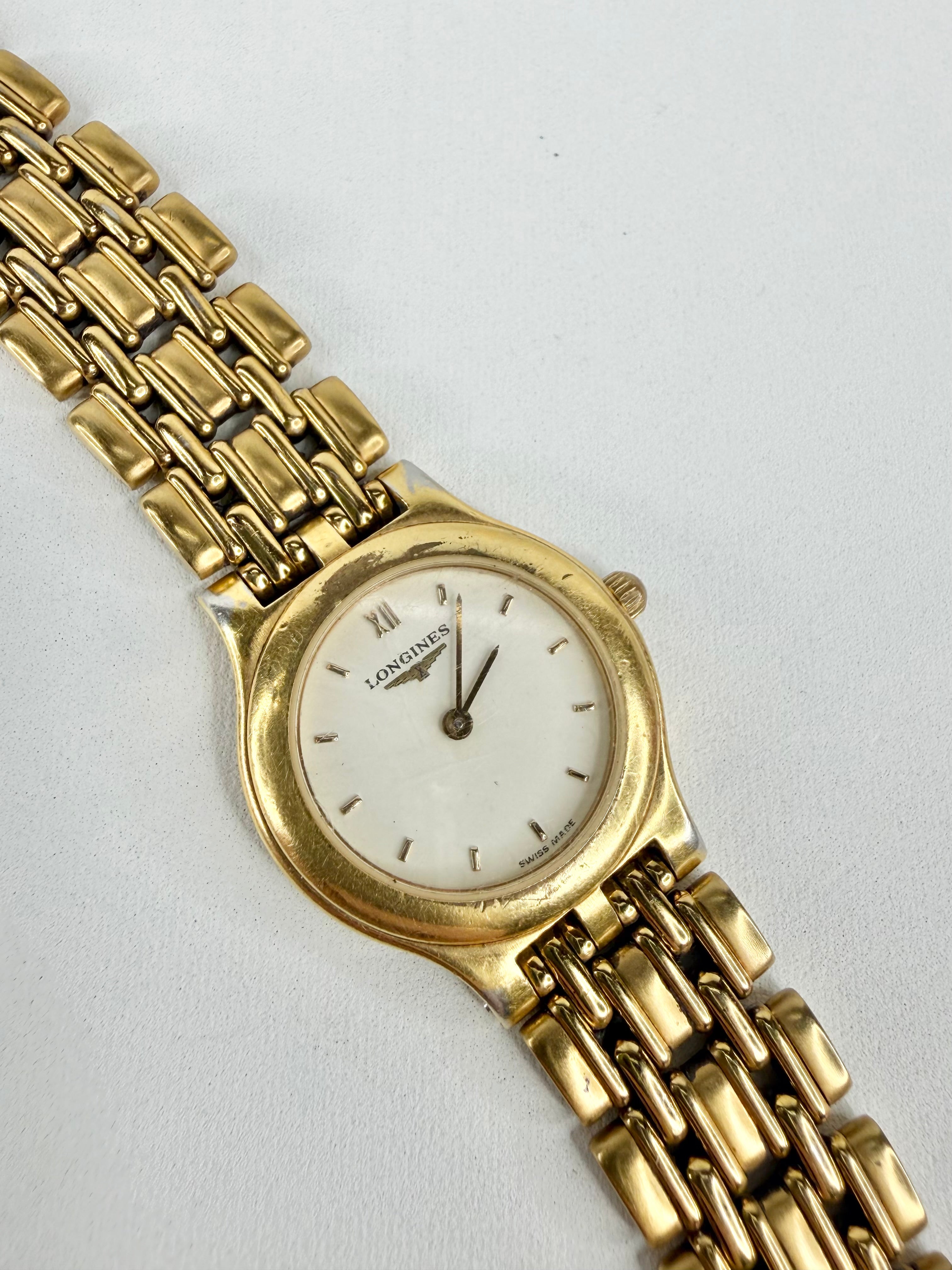 Vintage 90s Longines Gold Toned 'La Grande Classique' Wristwatch