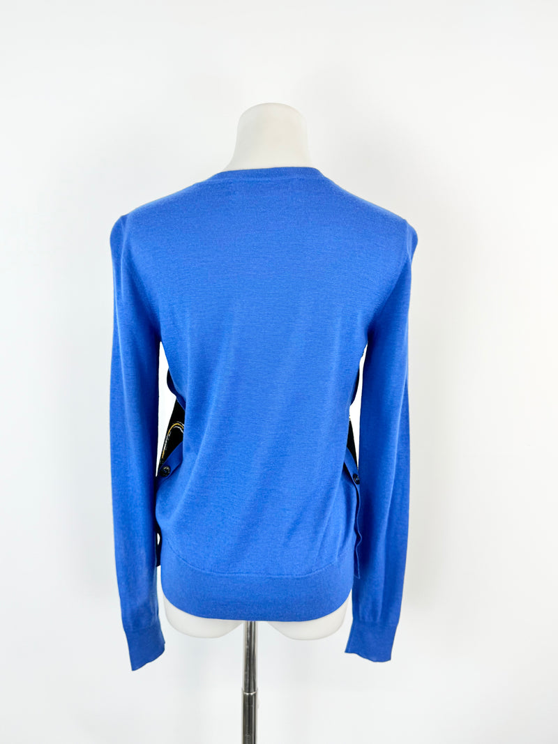 Marni x Frank Navin Electric Blue Chain Print Jumper - AU8/10