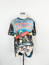 Grey Flying Saucers T-Shirt - M