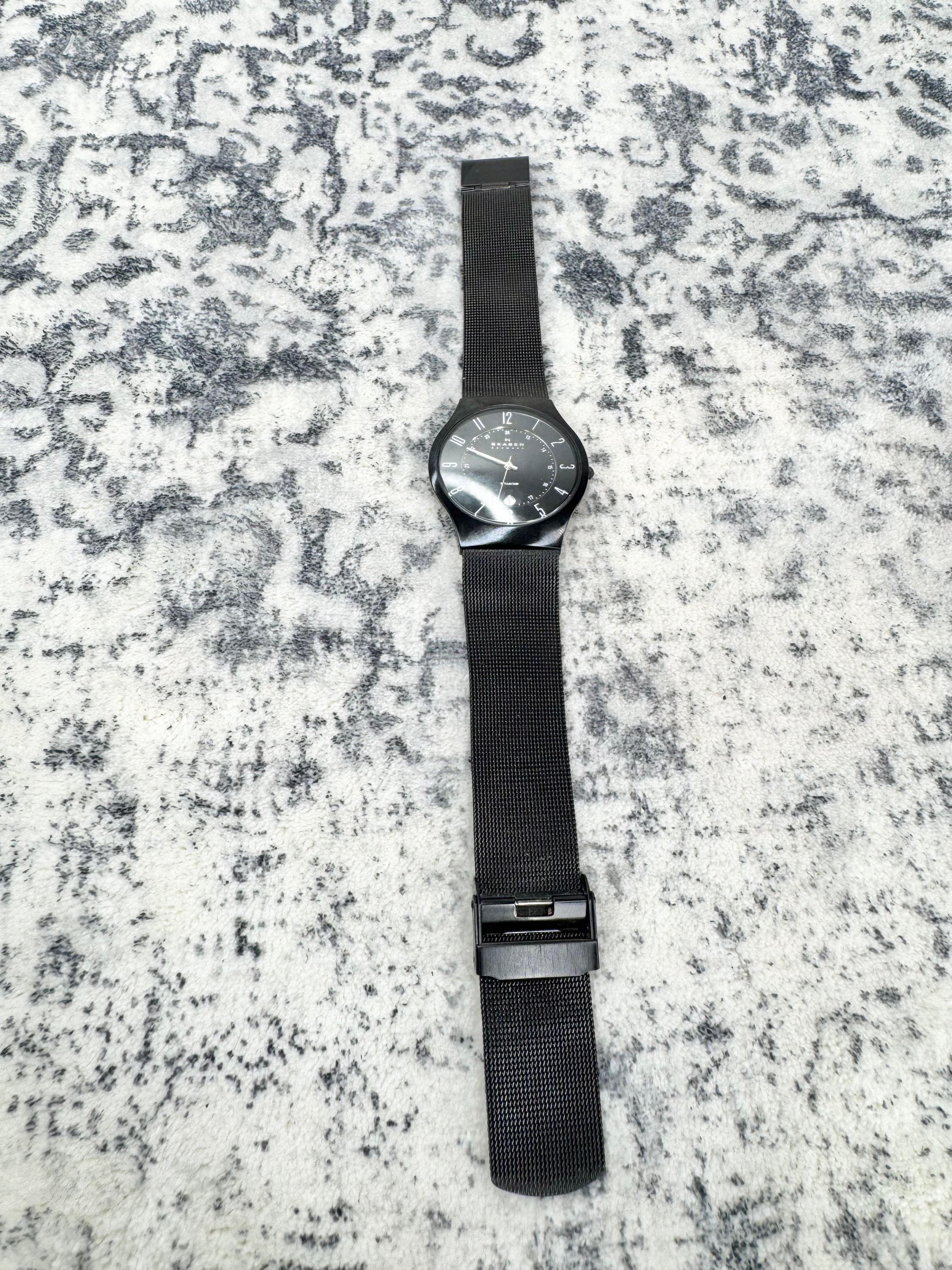 Skagen Titanium Matte Black Slim Watch