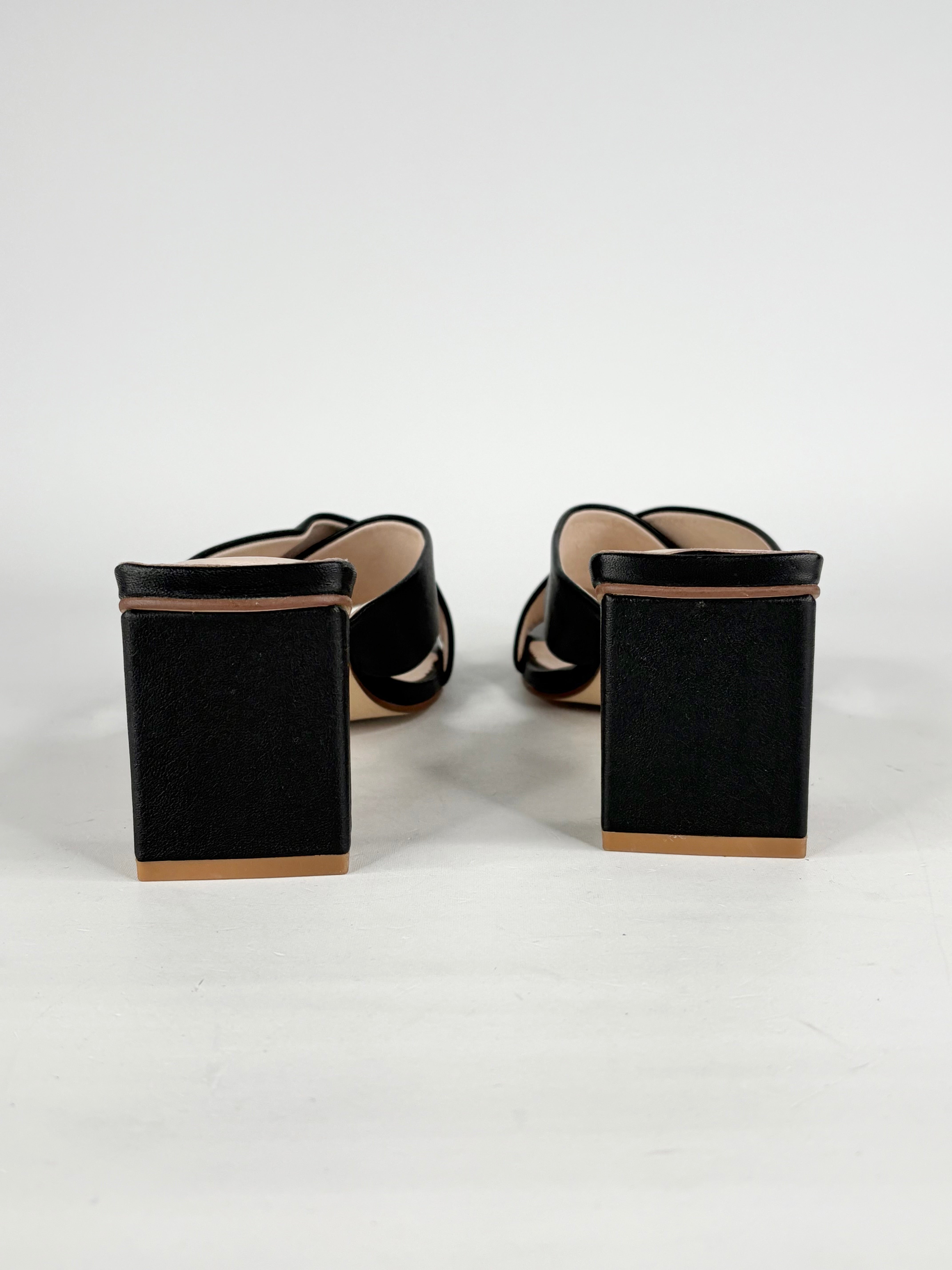 Gorman Black Leather 'Lexi' Sandals - EU38