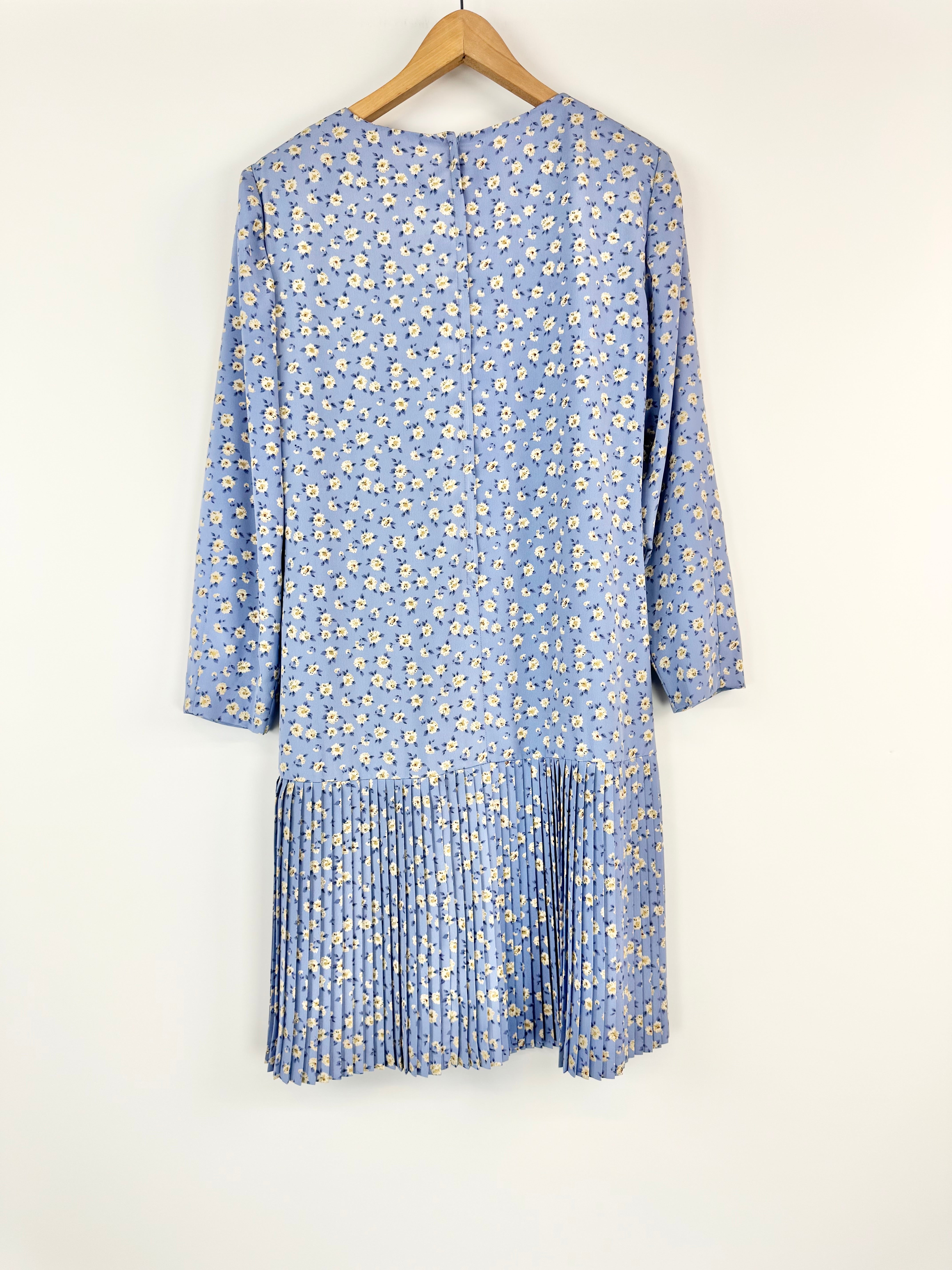 Vintage Handmade Blue Floral Dress - AU10/23